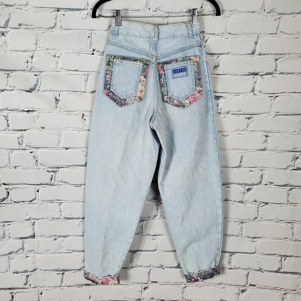 Vintage Floral Patch Balloon Leg Jeans - Picture 2 of 7